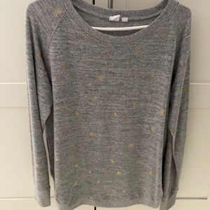 GAP Scoop neck heather Gray long sleeve jersey top